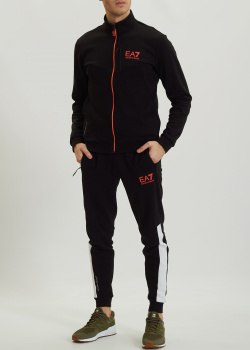 Спортивный костюм EA7 Emporio Armani с неоново-оранжевой отделкой, фото